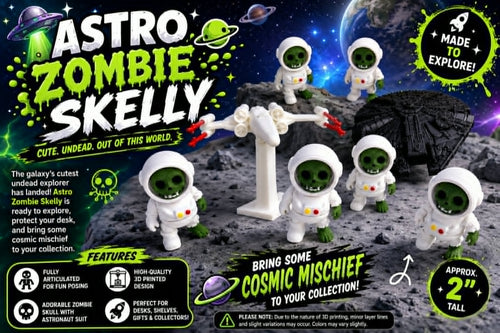 Astro Zombie Skelly – Articulated 3D Printed Collectible