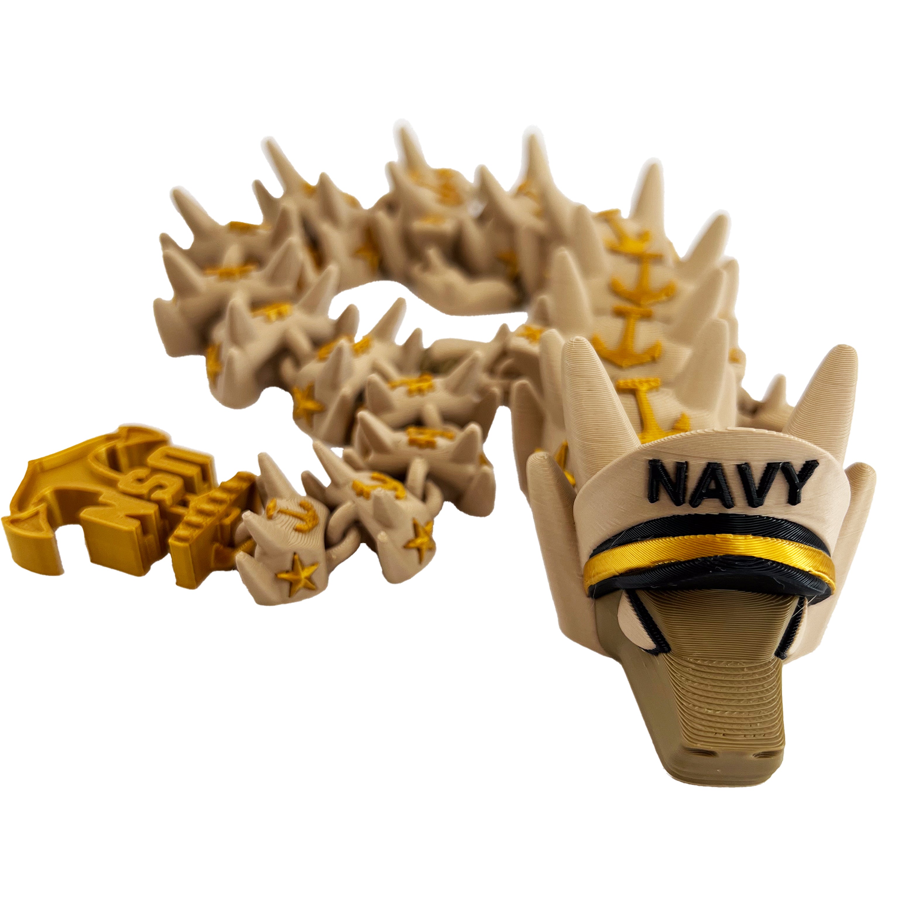 U.S. Navy Dragon – Articulated 3D Printed Fidget Dragon