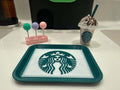 Digital product - Starbucks-Themed Mini Tray | 3D Printed Miniature Coffee Shop Accessory | Desk Decor & Collectible
