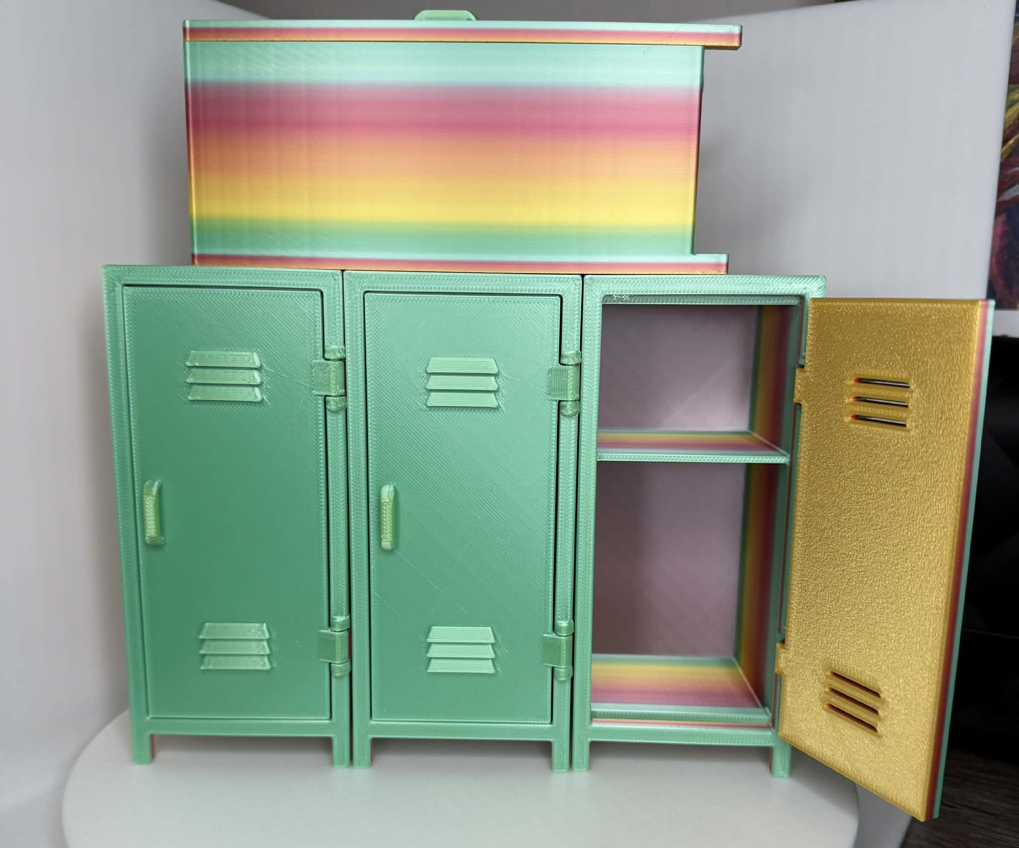 Rainbow Locker – 3D Printed Mini Locker Storage Box