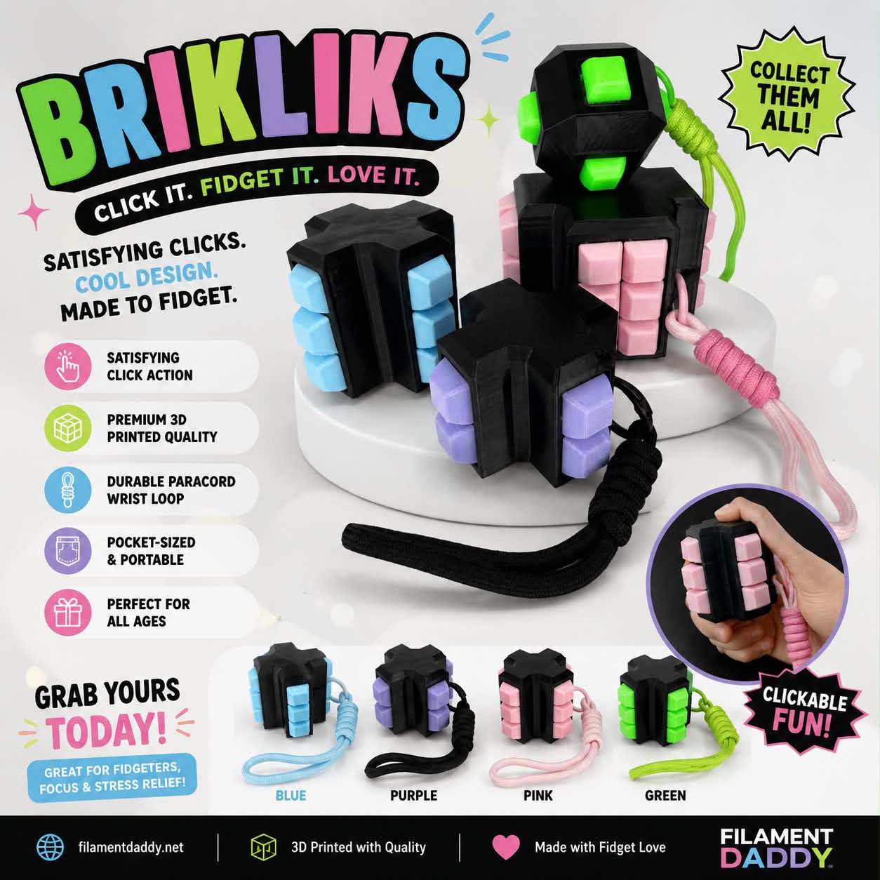 Brikliks™ Brick-Like Clickers