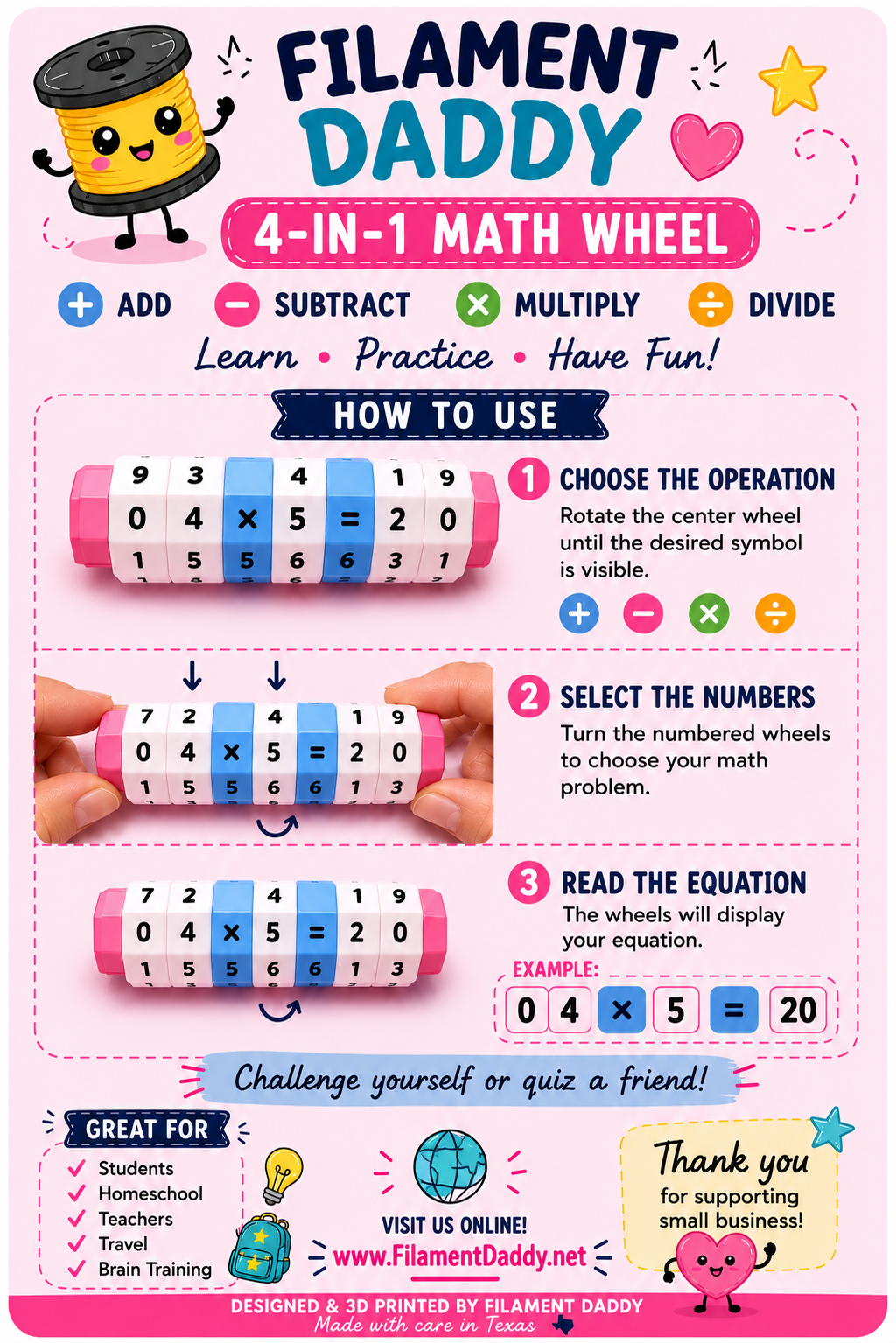 Math Wheel – Hands-On Learning Tool