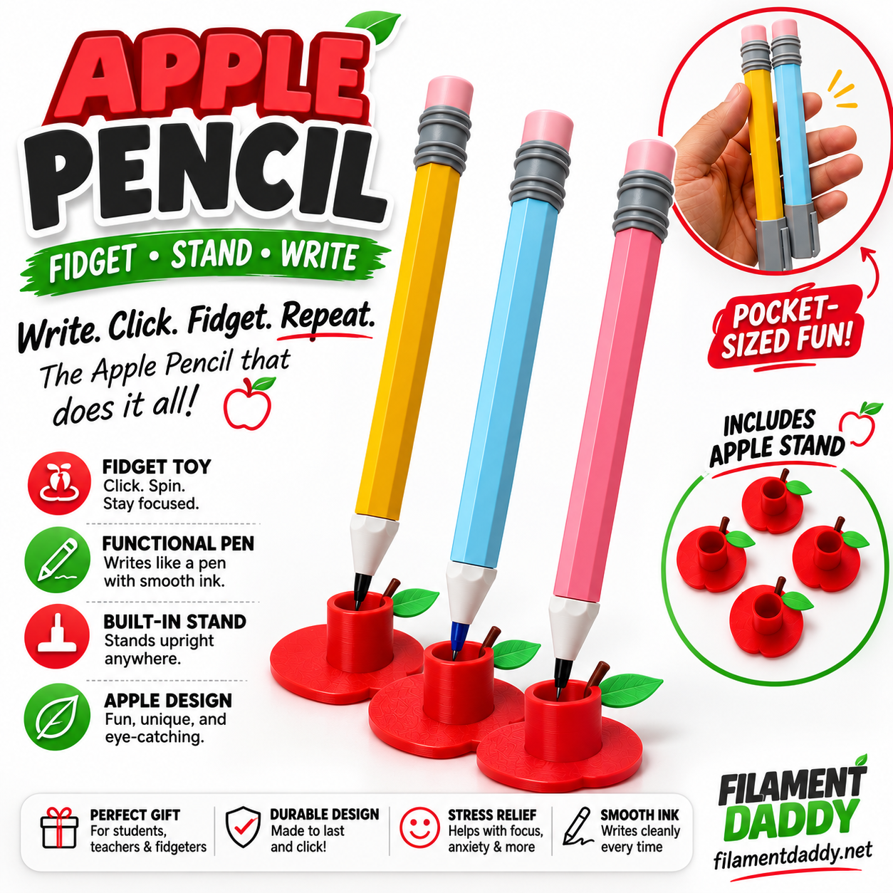 Pencil Pen & Stand