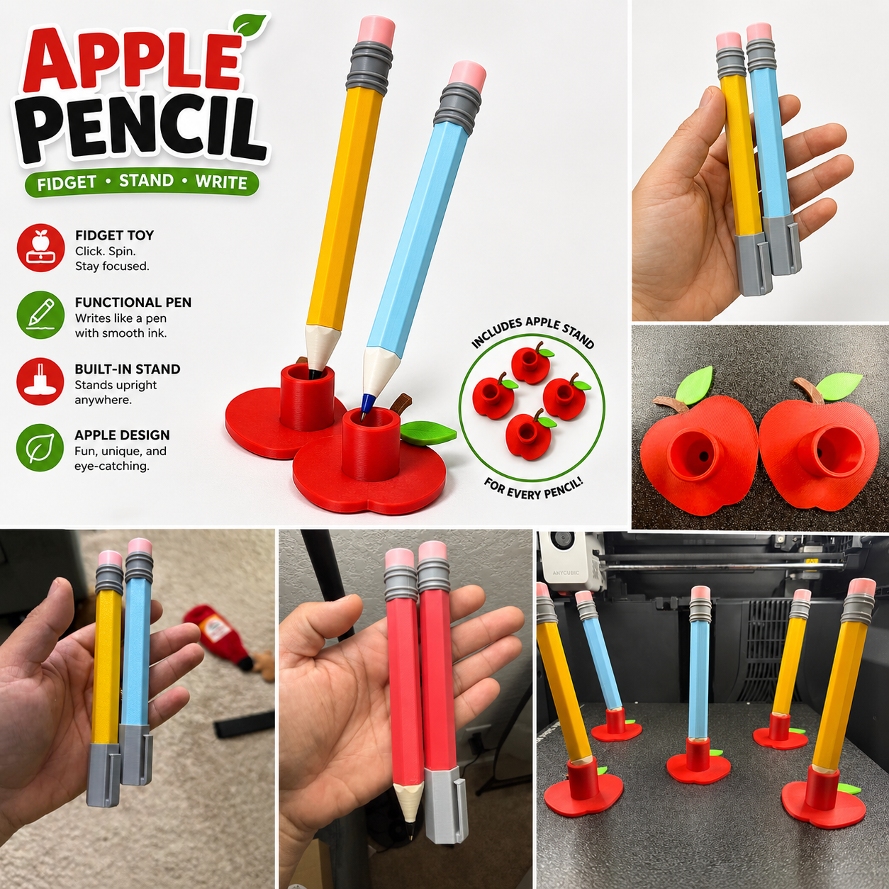 Pencil Pen & Stand