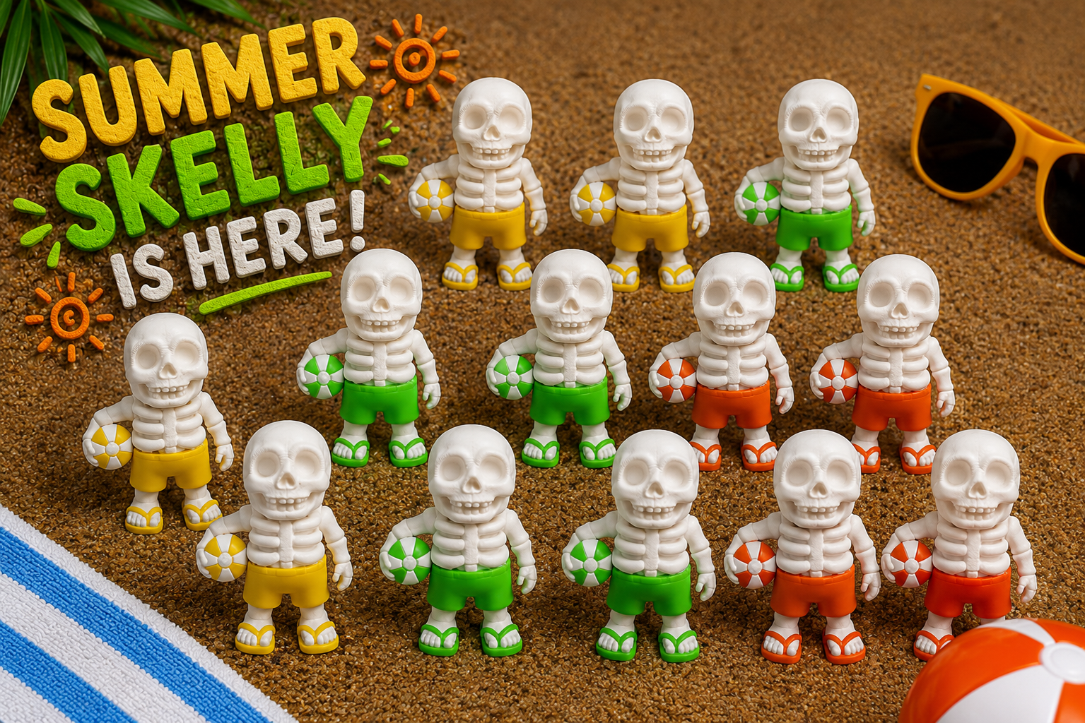 Articulated Summer Skelly - Mini