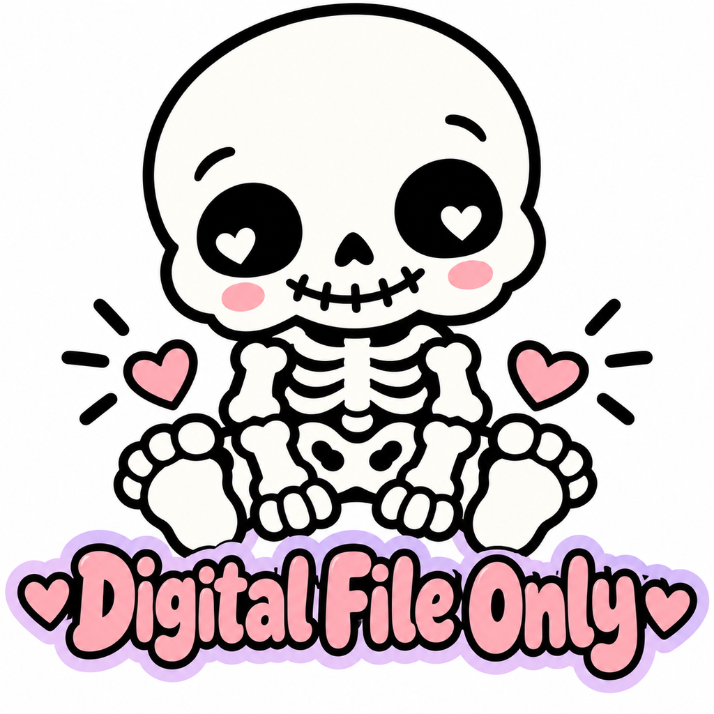 Digital product - Chibi Skelly Heart