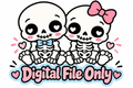 Digital product - Chibi Skelly Couple Trinket Tray