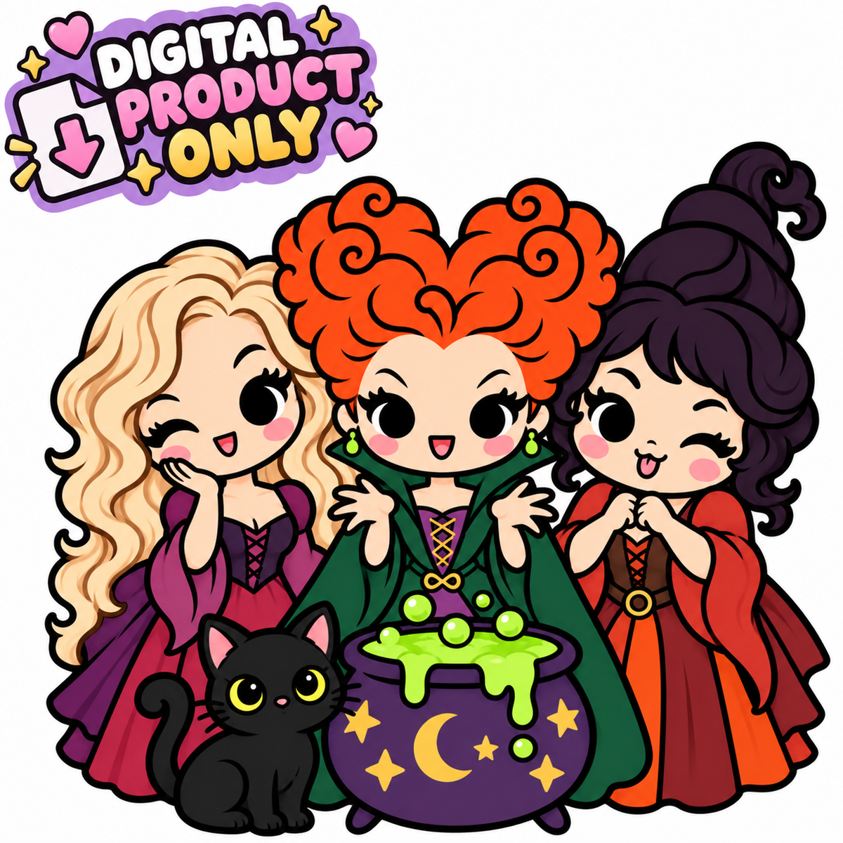 Digital product - Hocus Pocus Fierce & Chibi Version