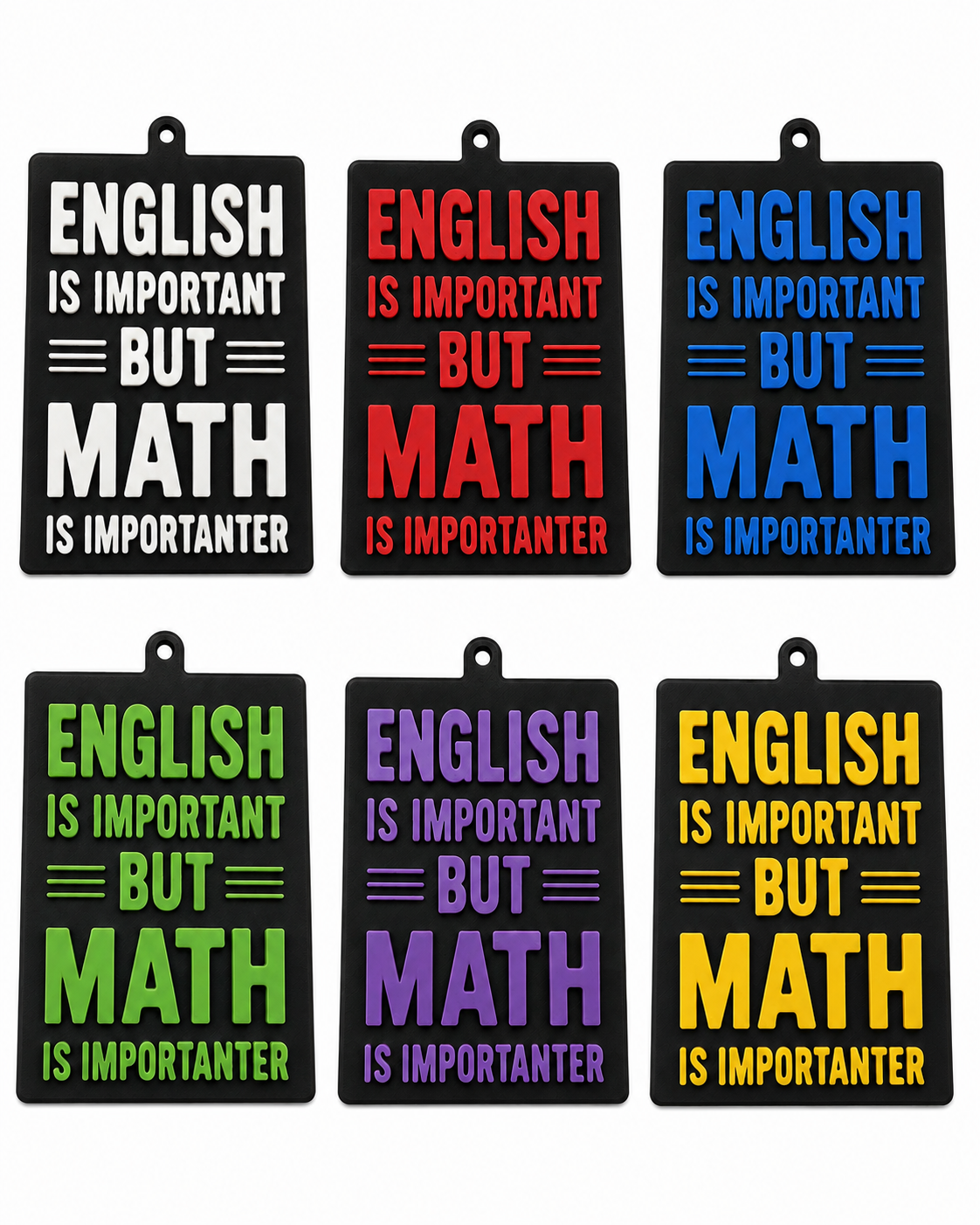 English Is Important… But Math Is Importanter | Funny Teacher Gift | 3D Printed Classroom Sign | Math Nerd Decor | Student Desk Decor