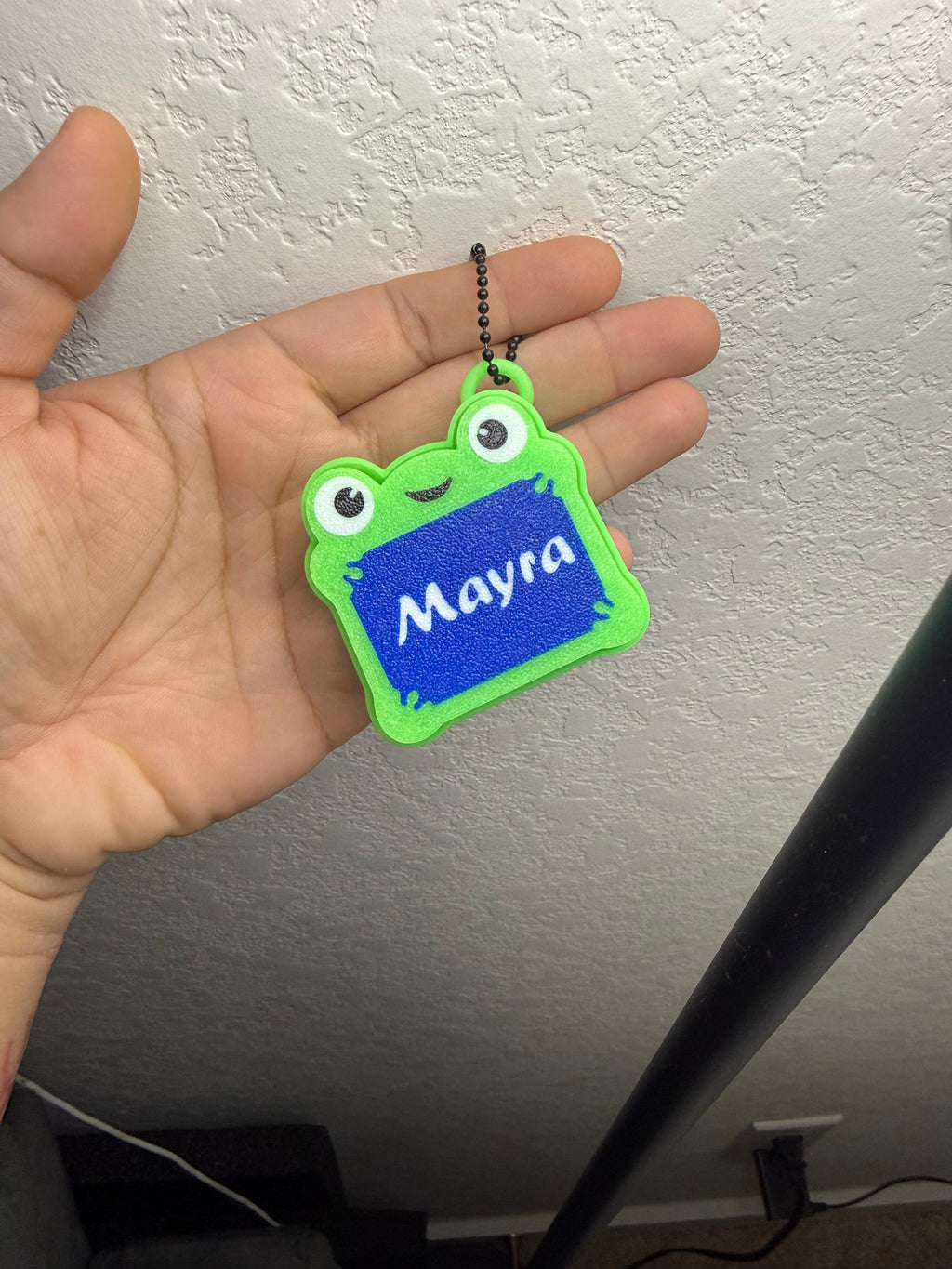 Personalized Frog Name Tag Keychain – Custom 3D Printed Gift | Backpack Tag | Lunch Box Tag | Kids Name Keychain