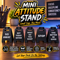 Mini Attitude Stand™ – Funny Desk Sign | 3D Printed Desktop Mood Sign | Office, Work From Home & Gift Idea