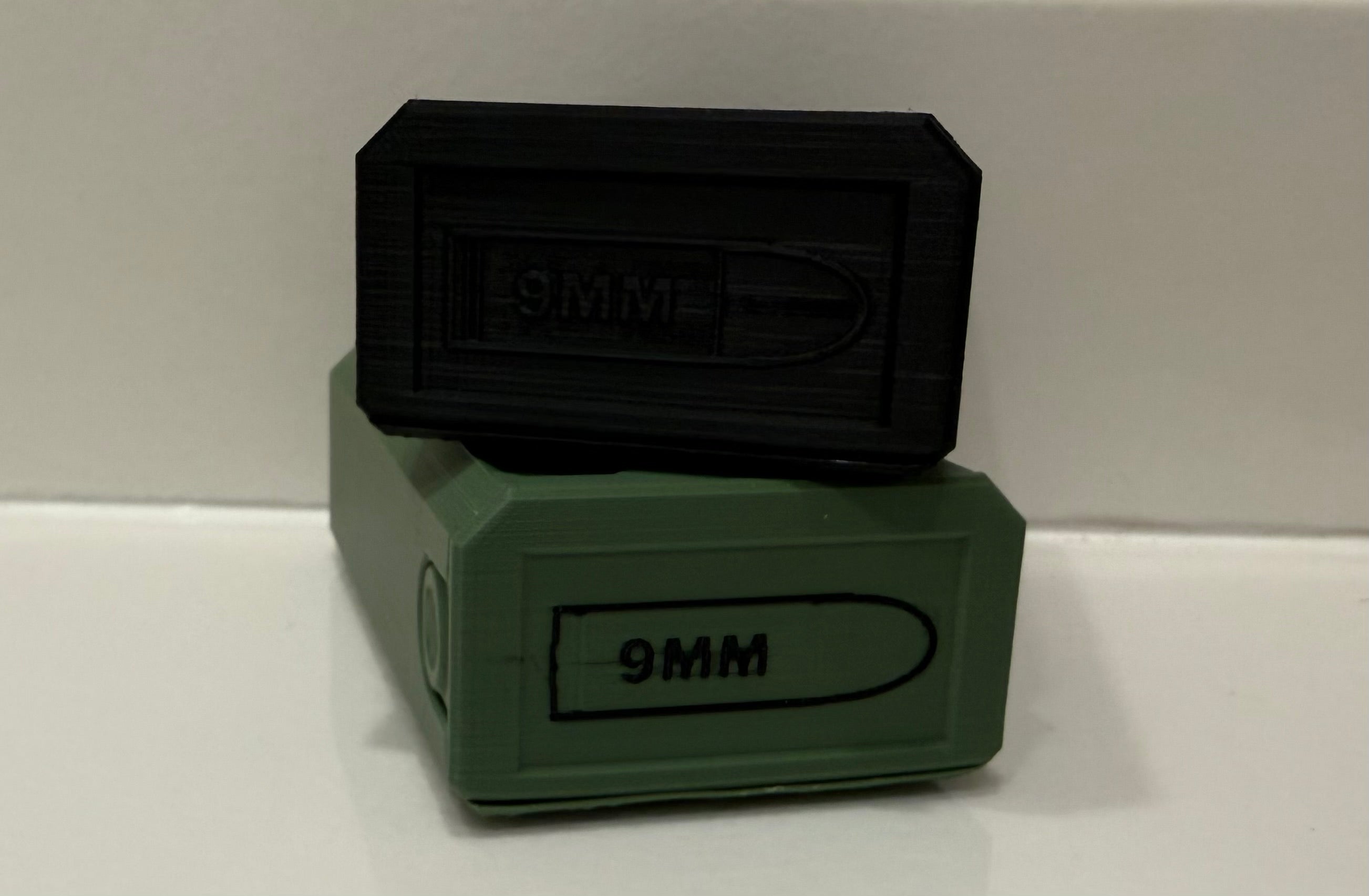 9MM Portable Ammo Case – Stackable | PETG Build | Army Green