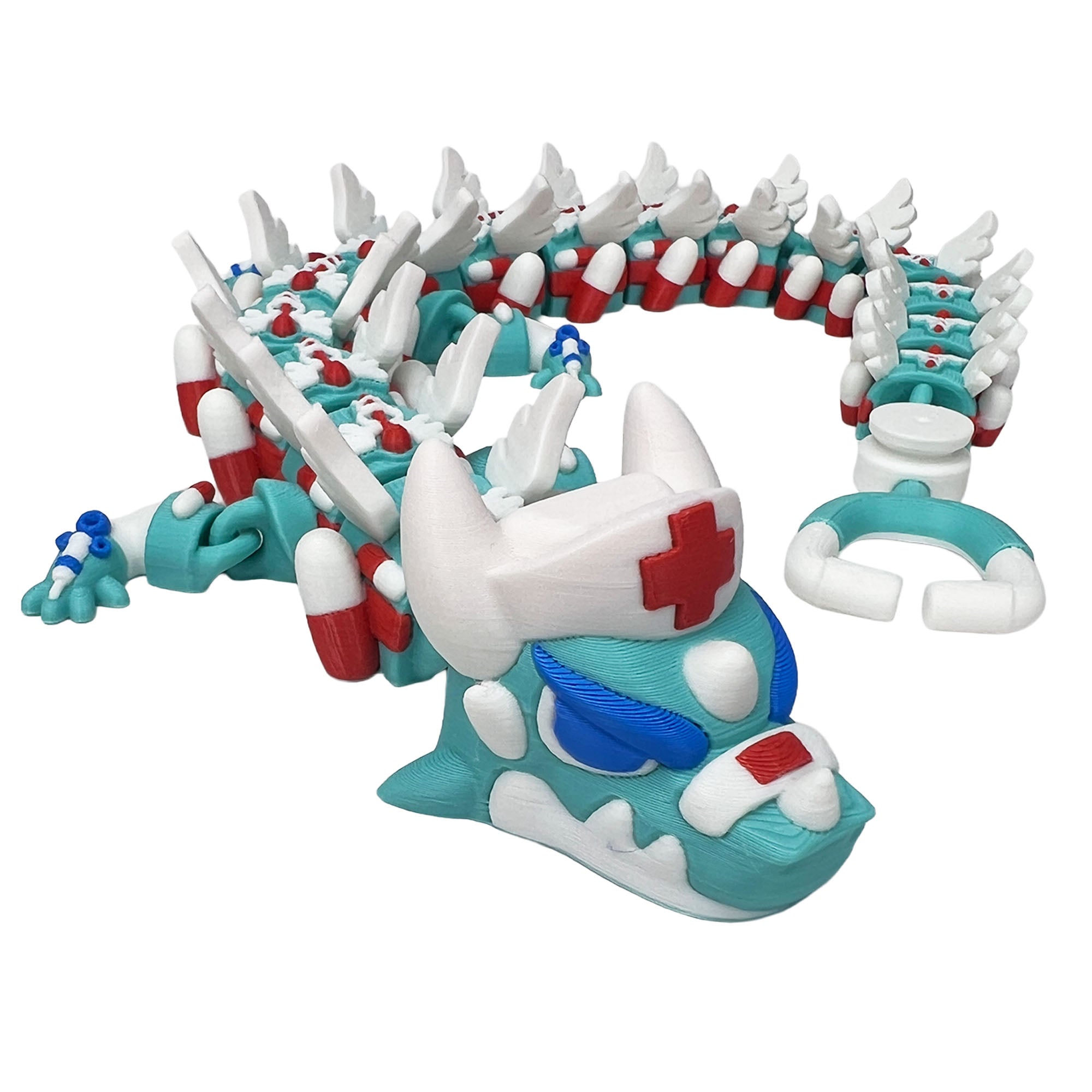 Nurse Dragon – Articulated 3D Printed Fidget Dragon
