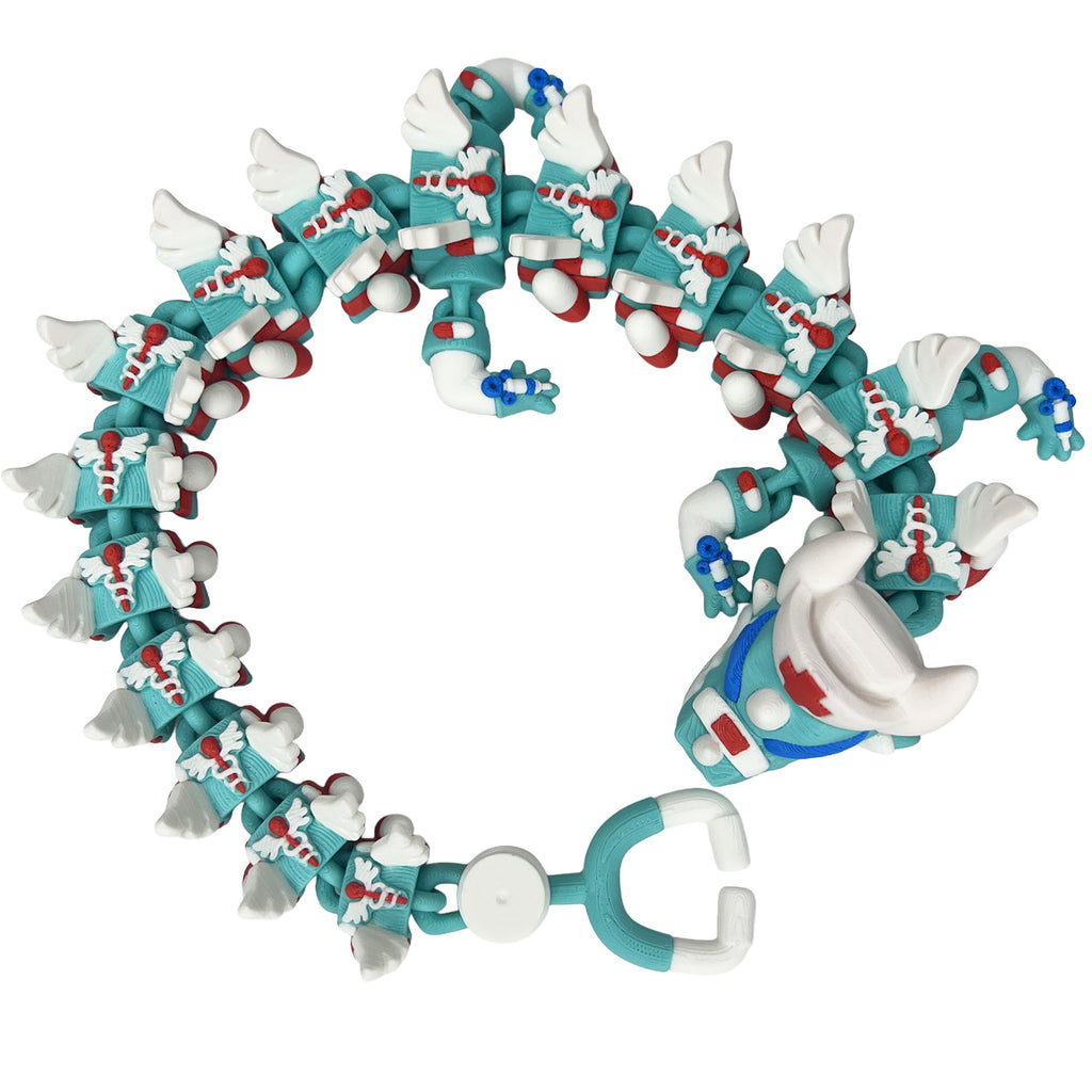Nurse Dragon – Articulated 3D Printed Fidget Dragon