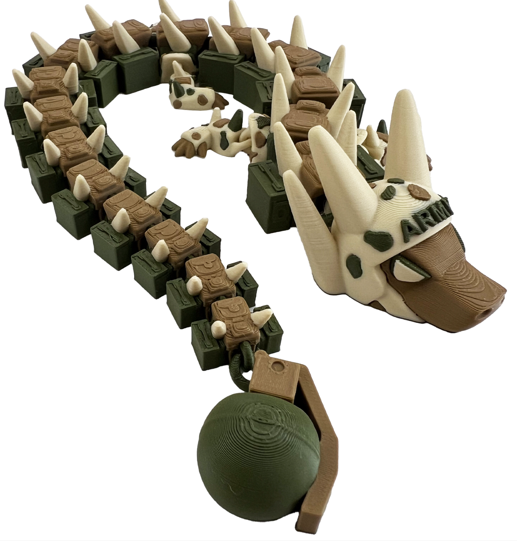 U.S. Army Dragon – Articulated 3D Printed Fidget Dragon