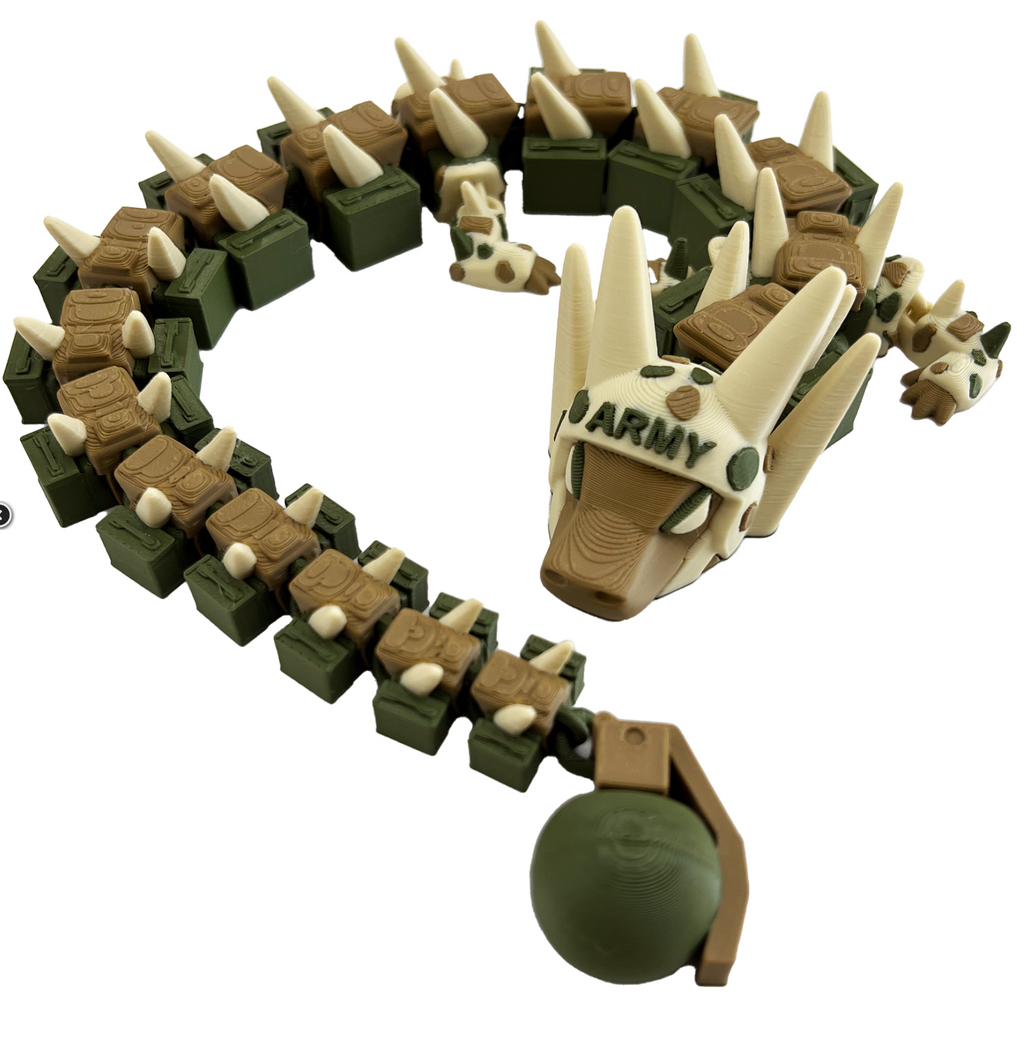 U.S. Army Dragon – Articulated 3D Printed Fidget Dragon