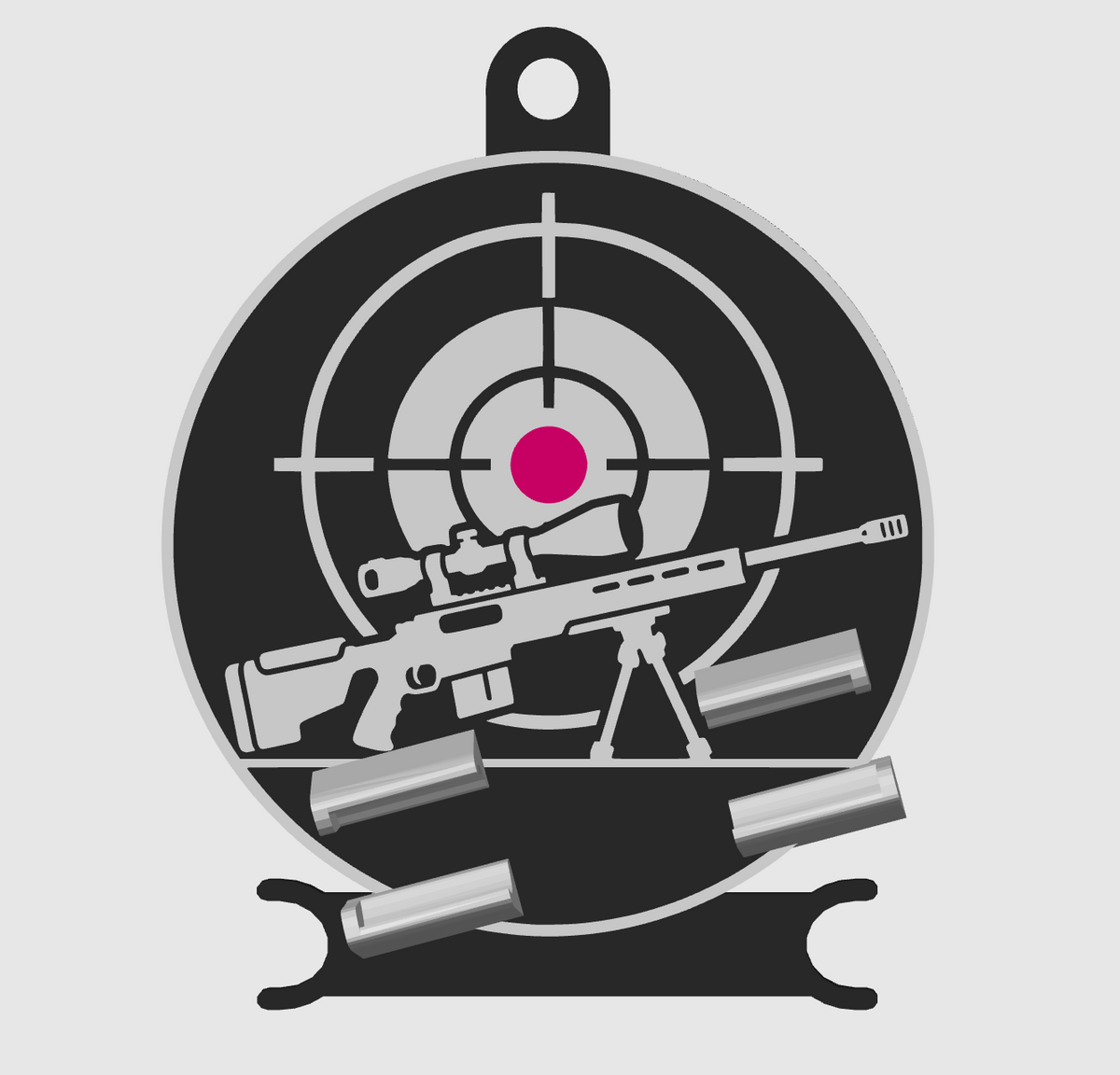 Digital product- Rifle/Target Keychain - Ponytail Holder - Chapstick Holder