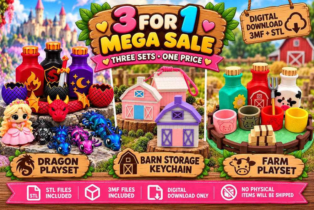 Digital product - 3-for-1 (Fram Set, Dragon Set & Barn Storage Keychain)