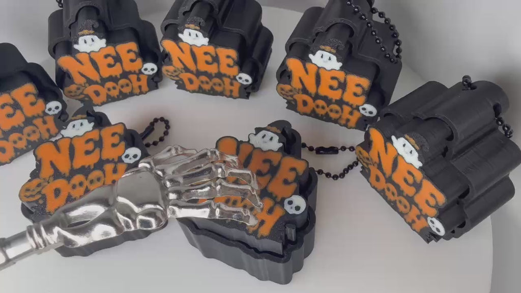 Halloween "NEE DOOH" Clicker Keychain 🎃